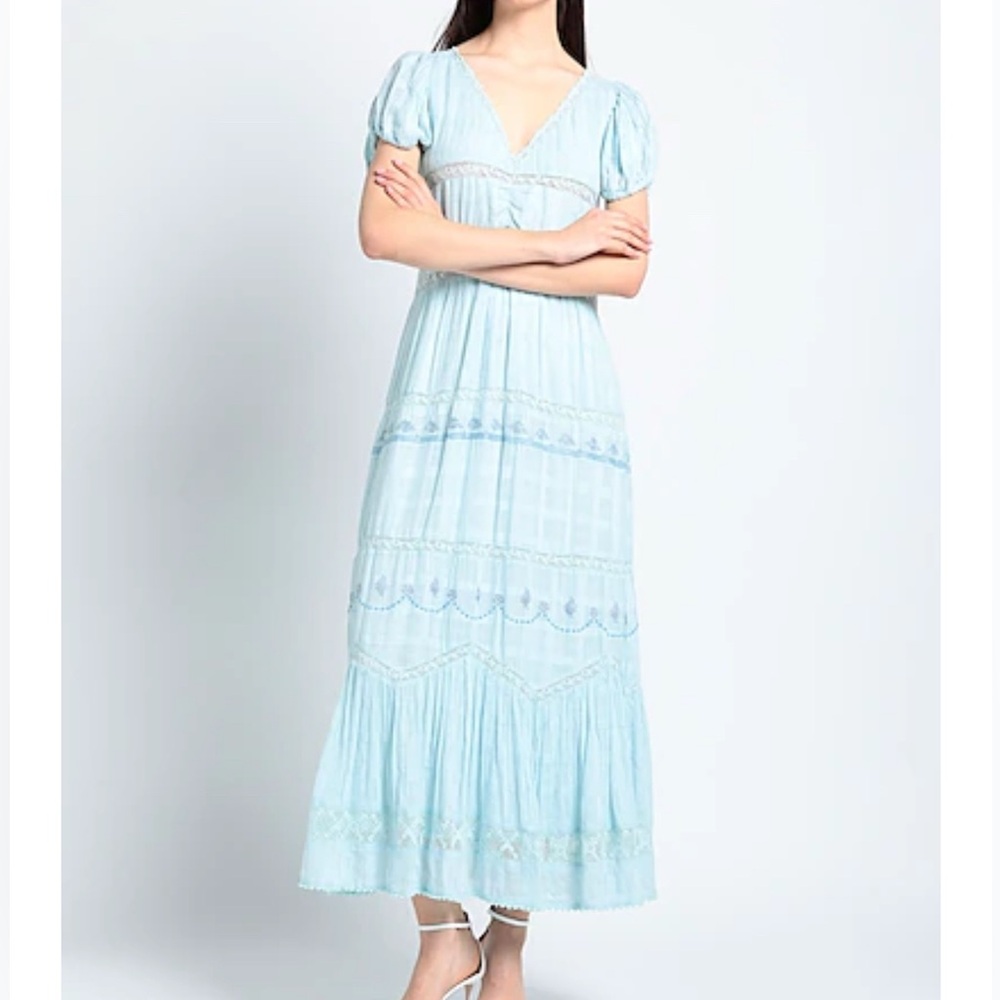 LoveShackFancy Light Blue Maxi Dress